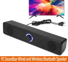 Casse Altoparlanti Wireless Bluetooth PC Altoparlante Cablato Soundbar Alimentat