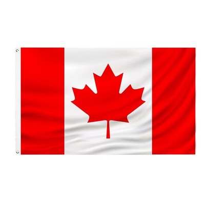 Canada Flag 3x5 FT Canadian FLAG Polyester outdoor indoor Canvas Header and D...
