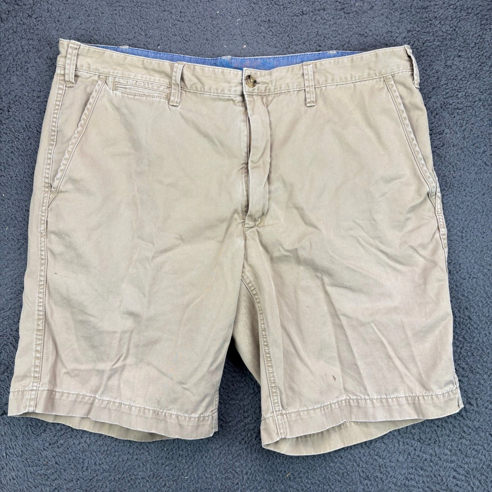Polo Ralph Lauren Mens Classic Fit Chino Shorts Tan Khaki Size 40 Cotton 10755