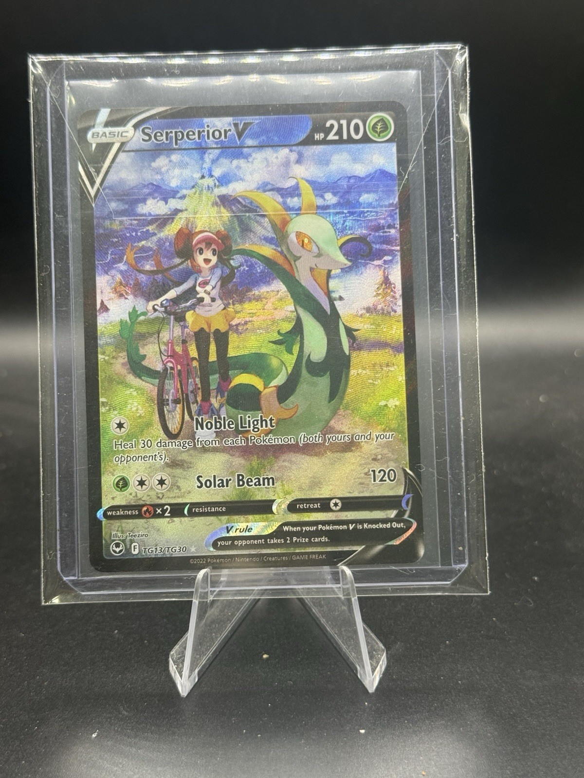 Pokemon Serperior V TG13/TG32 Full Art Silver Tempest NM Condition