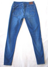 G-Star Lynn Mid-Rise Skinny Jeans Women Size 25 Fit Blue Distressed Stretch L29