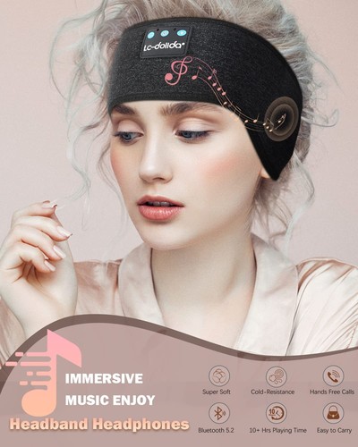 Cuffie Archetto Bluetooth Cuffie per Dormire Fascia Musicale Accoglienti S... - Foto 7 di 7