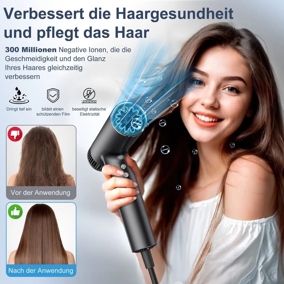 Haartrockner Hochgeschwindigkeits-,Föhn mit Stylingdüse 2000 W, 180.000 U/min - Bild 3 von 4