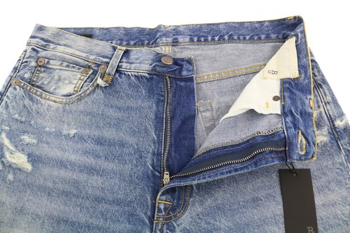R13 Boyfriend Women Jeans 29 Washed Ankle Cropped Distress Bain W Rips RRP€595 - Picture 5 of 11