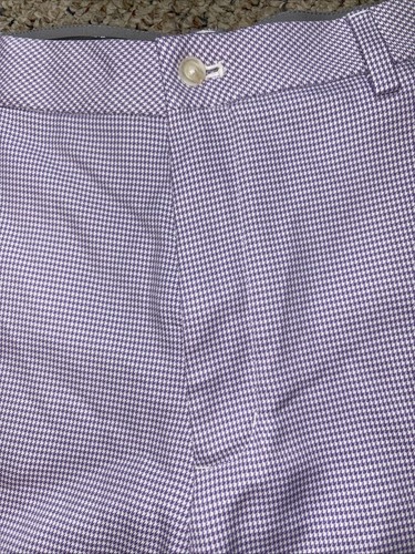 Walter Hagan 11 Majors Mens 42 Purple Checked Golf Shorts Stretch Gripper Waist - Picture 2 of 7