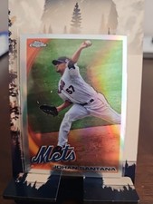 2010 Topps Chrome Refractors Johan Santana #120 New York Mets 