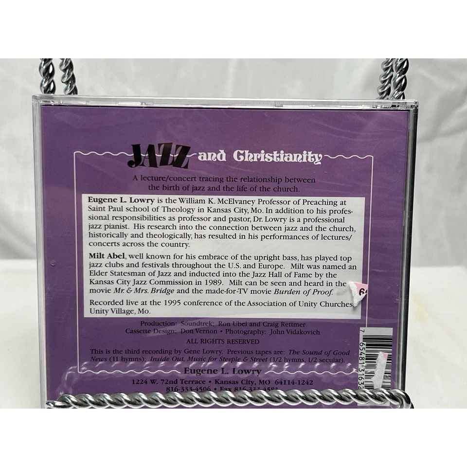 Jazz and Christianity CD Gene Lowry with Milt Abel Live In Concert Free Shipping Foto 2 de 3