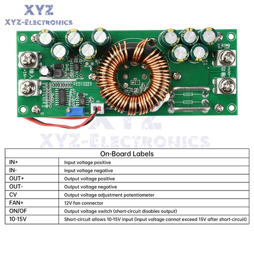 1200W/1500W High-power Step-down Power Supply Module 15V-90V to 2.5V-72V 30/50A - Picture 6 of 17