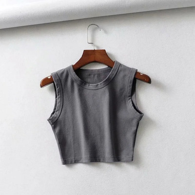 Sommer Vintage weiß bauchfreie Tops Damen Biker schwarz Punk sexy Tank Top koreanische Straße
