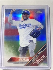 Kendrick Lamar 2016 Topps Chrome First Pitch Refractor RC Los Angeles Dodgers