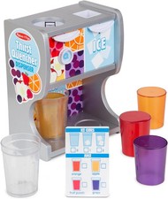Melissa  Doug Wooden Thirst Quencher Drink Dispenser with Cups, Juice Inserts,