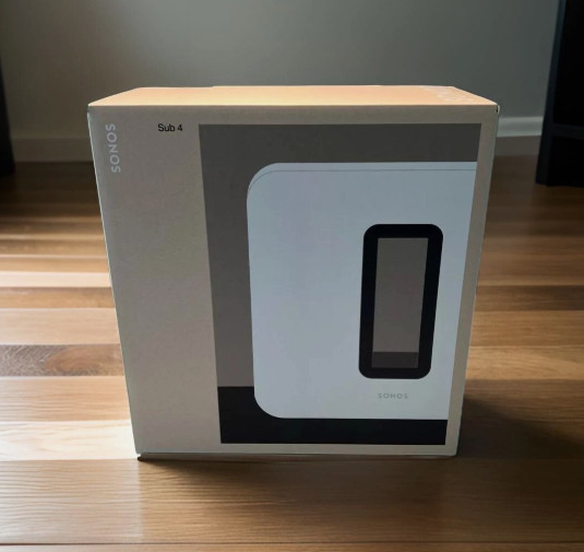 New - Sonos Sub 4 Wireless Subwoofer for Sonos Speakers, Deep Bass, White