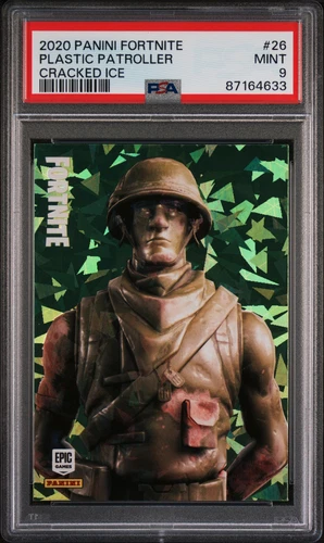 2020 PANINI FORTNITE CRACKED ICE #26 PLASTIC PATROLLER PSA 9