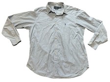 Ralph Lauren Classic Fit Long Sleeve Collar Shirt Size XL 17 1/2 Button Up Blue