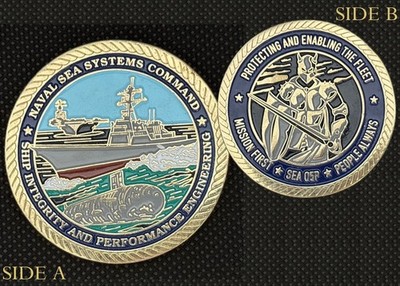 Naval Sea Systems Command ''Protecting and Enabling the Fleet'' Challenge Coin 4#E