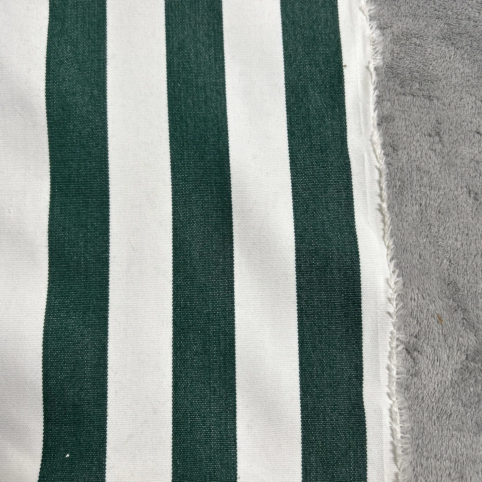 Tela de lona estampada verde blanca vintage 5 yardas 54" NOS Foto 2 de 4