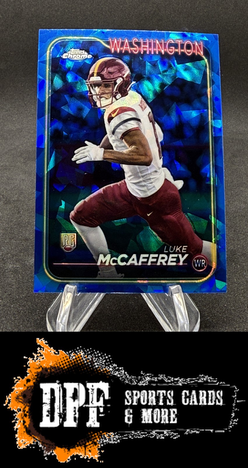 Luke McCaffrey Topps Chrome Sapphire #244 Base