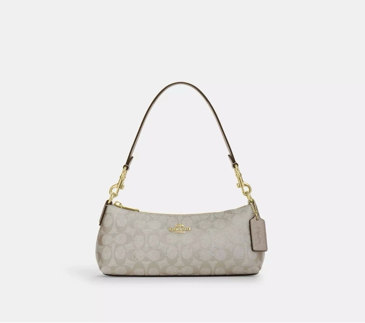 Coach CX580 Charlotte Shoulder Bag In Signature Canvas In Gold