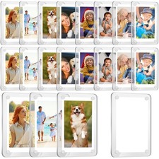 24 Pack Acrylic Magnetic Photo Frame Double Sided Clear Fridge Picture Frame