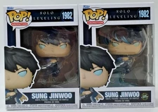 Funko Pop! Solo Leveling Sung JinWoo #1982 CHASE Glow LE + Common Set of 2 W/PP