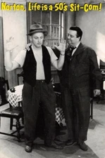 Norton Life is a 50's Sit-com Continental Size Postcard 4 1/2" by 6 1/4"