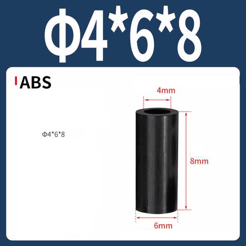 Kunststoff-Abstandshalter, Schwarz, Ø 3-12mm (M3-M12) für diverse Anwendungen - Picture 59 of 220