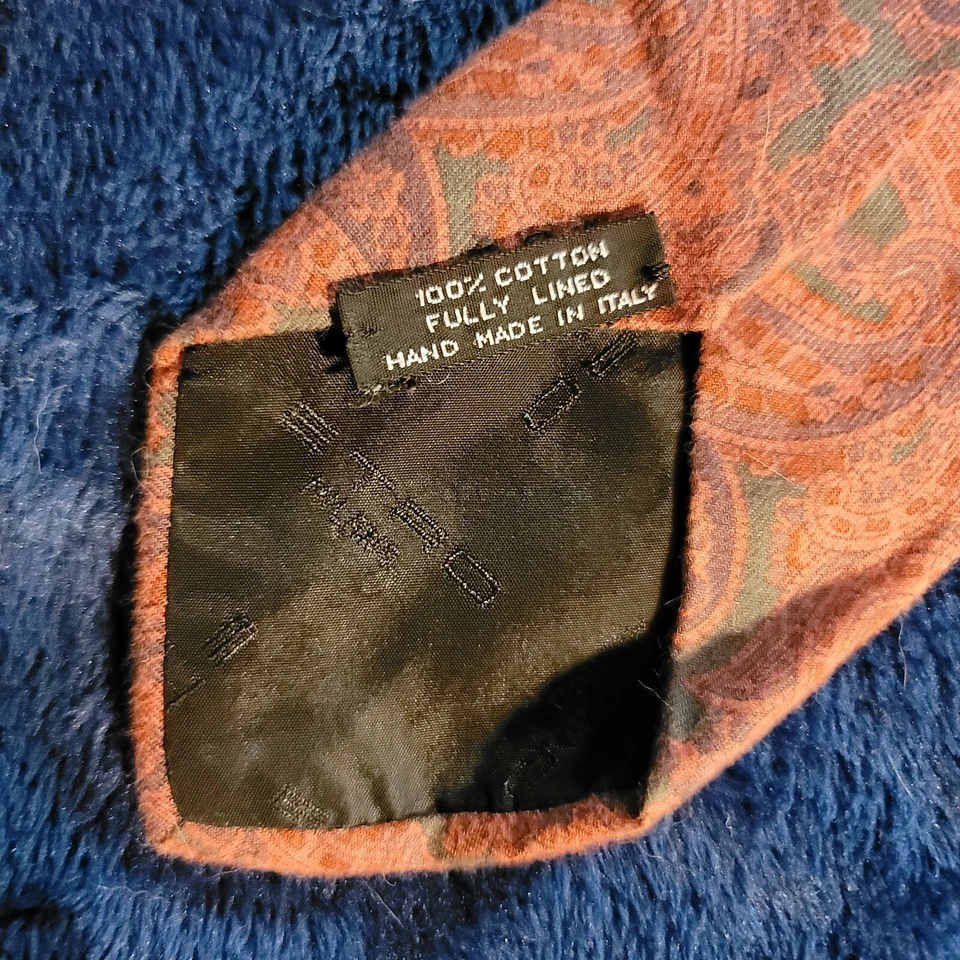 Corbata Neiman Marcus - Etro Milano - Hecha a mano en Italia 100 % algodón - 60 pulgadas x 3,25 pulgadas Foto 3 de 4