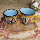 Catzilla by Candace Reiter Cream & Sugar Garden Flowers Cats Grey Tuxedo Yellow