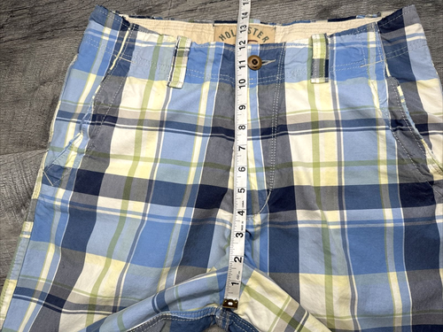 Vintage Y2K Hollister Shorts Herren 30 kariert klobig schwer adrett Skater Chino 10" - Bild 8 von 10