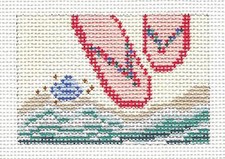 Beach Flip Flops to fit Planet Earth ID TAG  HP Needlepoint Canvas N.Crossings