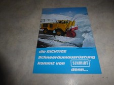 Broszura sprzętu do odśnieżania firmy Schmidt