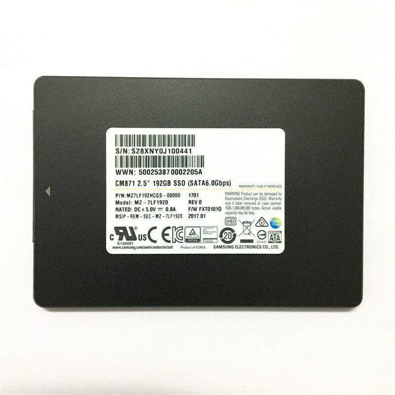Samsung 192GB SSD CM871 SATA 3 Solid State Drive MZ-7LF1920 Samsung 192GB SSD CM871 SATA 3 Solid State Drive MZ-7LF1920