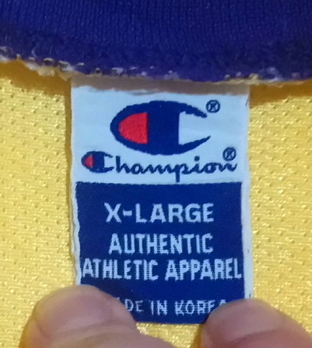 LA LAKERS KOBE BRYANT YELLOW BASKETBALL JERSEY VEST CHAMPION XXXL 3XL 56" KB LAL - Picture 6 of 7