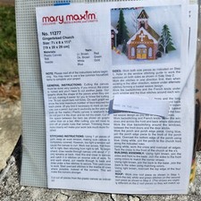 Mary Maxim Plastic Canvas Needlepoint Gingerbread Church 11277 NOS Sealed VTG