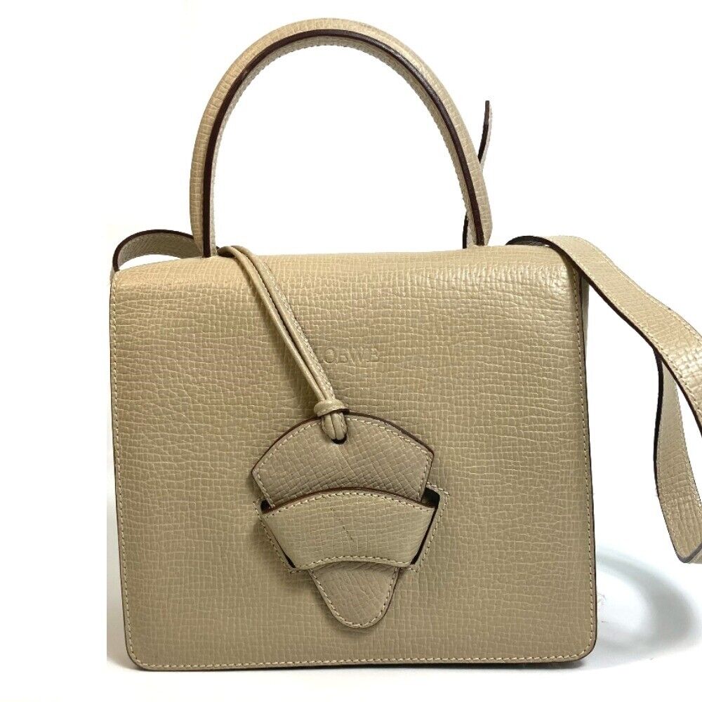 LOEWE Barcelona 2WAY Shoulder Bag Hand Bag Leather Beige | eBay LOEWE Barcelona 2WAY Shoulder Bag Hand Bag Leather Beige | eBay
