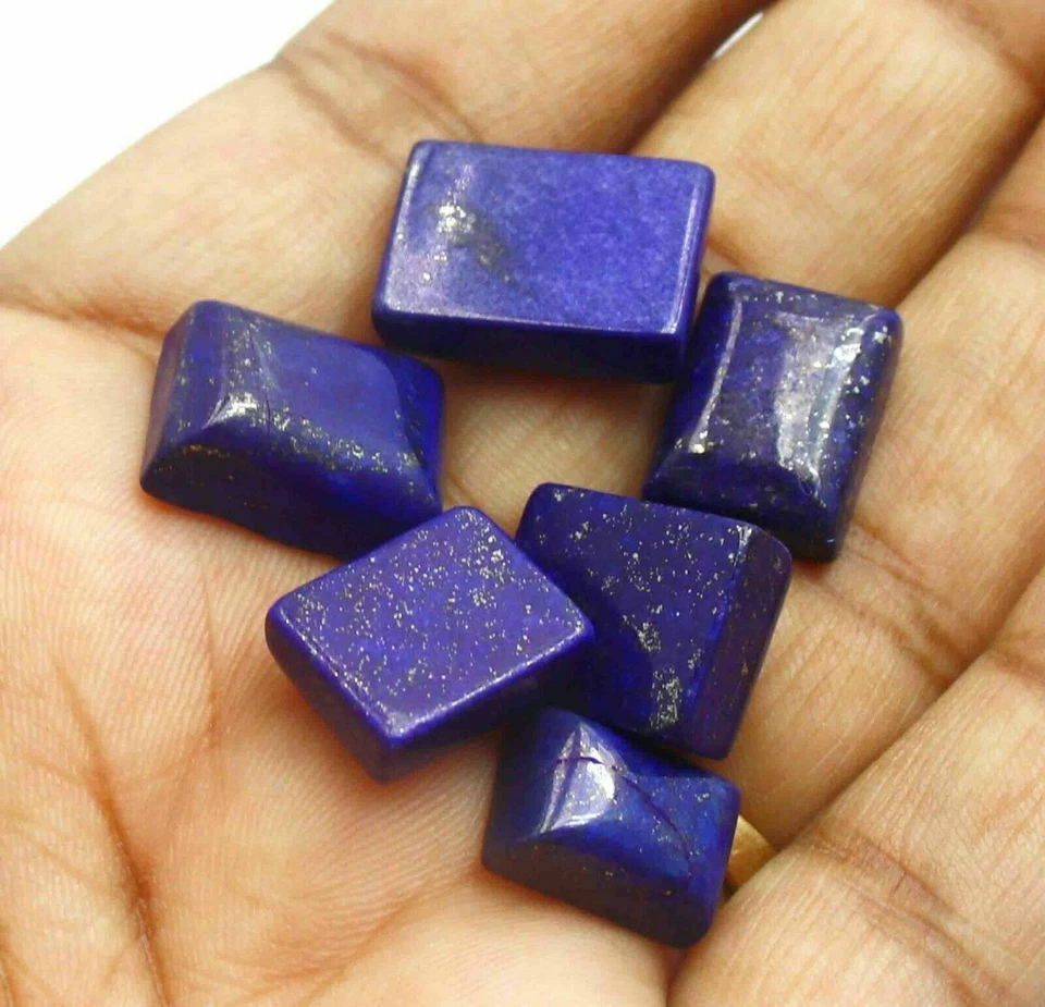 GEMAS ÉPICAS - 92 CT EGL Certificadas Natural Corte Esmeralda Lapislázuli Azul Piedras Preciosas - Lote de 6 piezas Foto 2 de 2