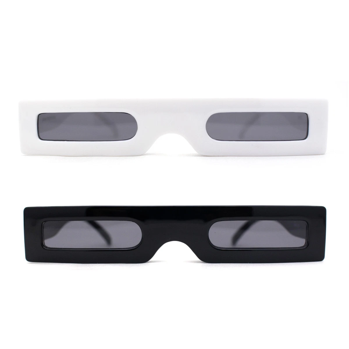 Slit Narrow Lens Rectangle Minimal Mod Plastic Party Sunglasses