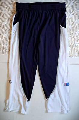 NBA Elevation Men's Elastic Waist Warm Up Pull on White/Blue Size XL