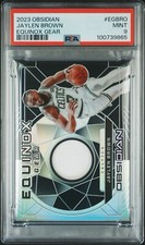 2023-24 Panini Obsidian Basketball Jaylen Brown Patch Equinox /249 Celtics PSA 9