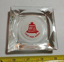 Vintage Roger Bell Food Markets Ladies Home Journal Advertising Glass Ashtray