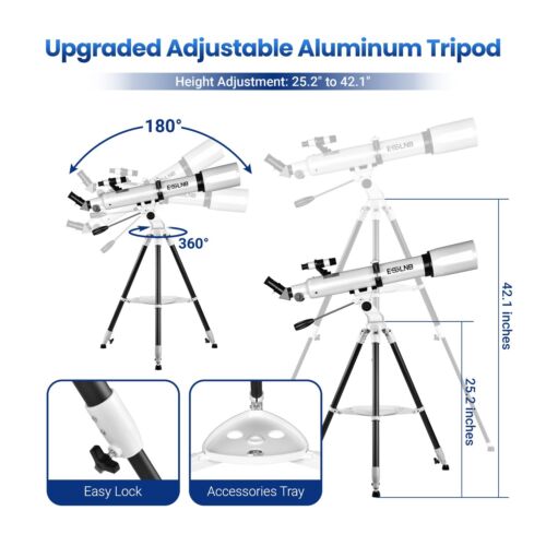 70080 Telescope 210X with Wireless Remote Stargazing APP for Kids Adults Gift - Picture 8 of 10