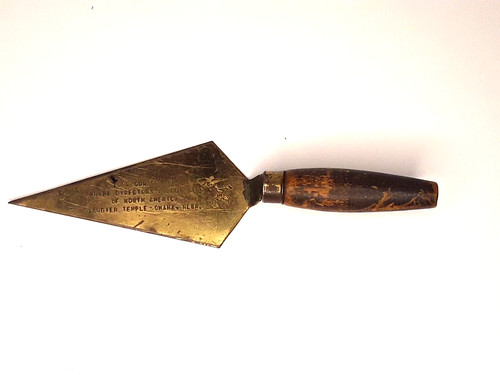 Vintage Masonic Freemasonry Mini trowel Temple 1958 Omaha, Nebraska