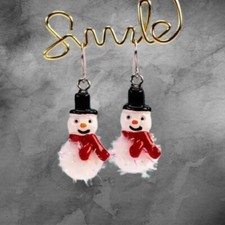 Snowman Drop Earrings