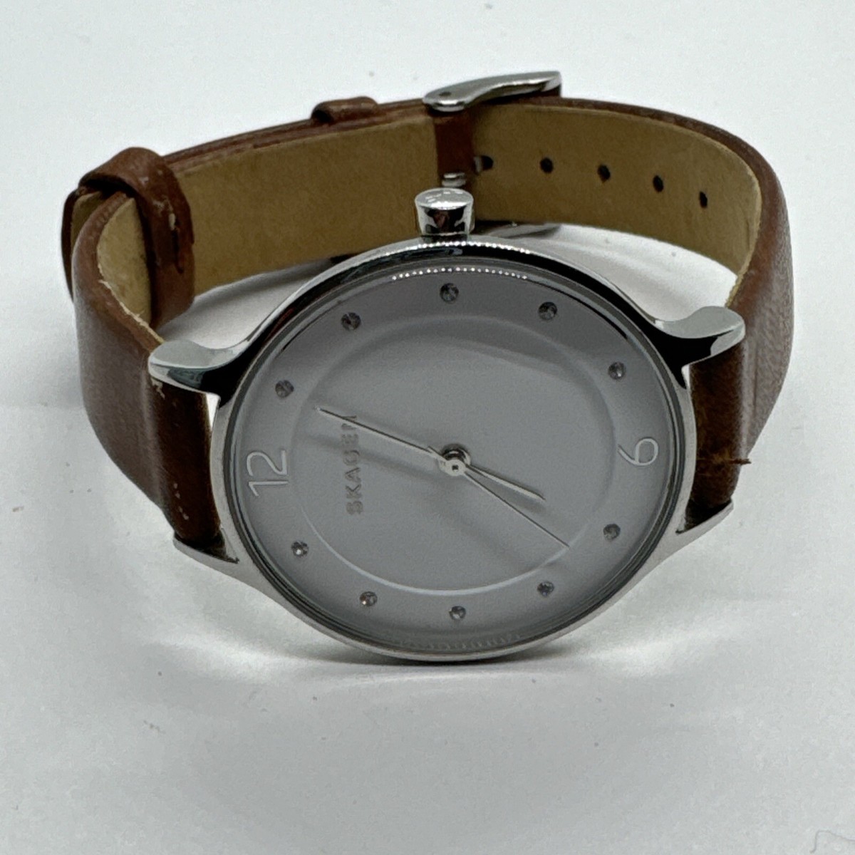 Skagen SKW2299 Women\'s Brown Leather Strap Analog Dial Quartz Wrist Watch AEA269 Skagen Womens Watches in Womens Watches - Walmart.com main image 4