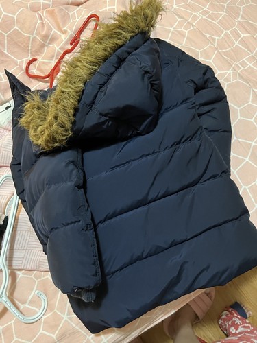 baby Gap kids heavy weight puffer Coat Parka Jacket Navy Blue XS (4-5) Wore - Picture 10 of 14