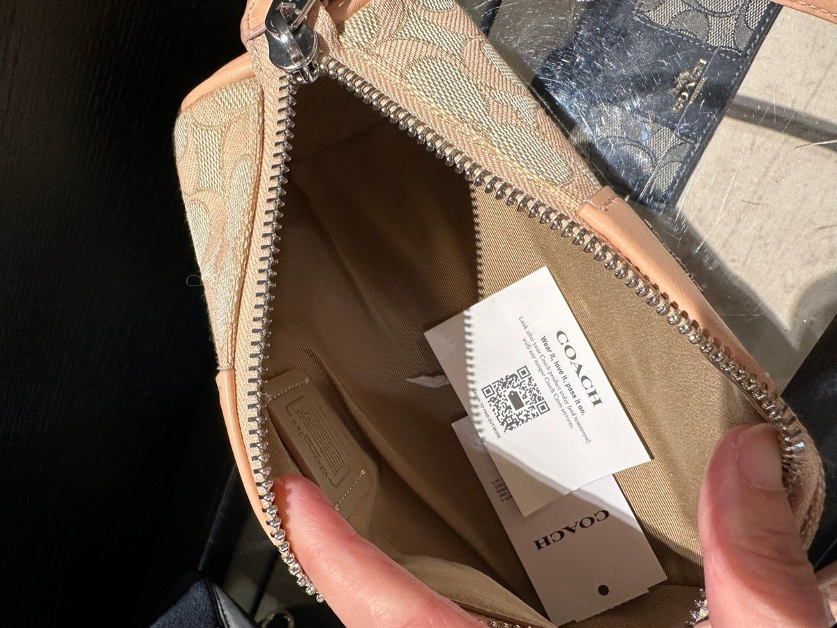 NWT Coach Nolita Barrel Bag In Signature Jacquard In Sv