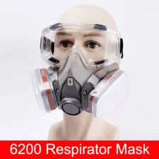 Half/Full Face Mask With Goggles Filter Anti-Dust/Gas Respirator 6200 Reusable