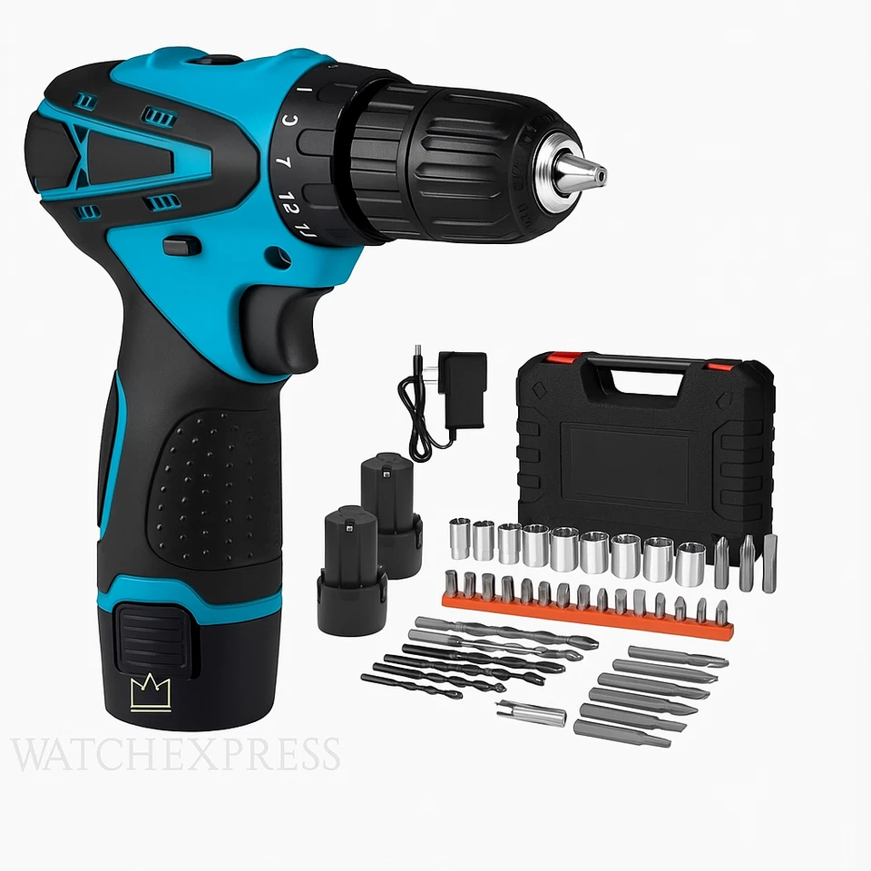 Trapano Avvitatore Professionale 2 Batteria 18V a Litio + Valigia Accessori 2025 - Immagine 2 di 4