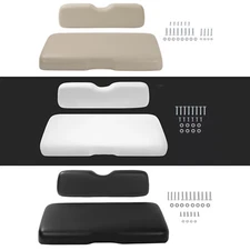 Black/White/Stone Golf Cart Front Seat Back Bottom Cushion For EZGO RXV 2008-Up