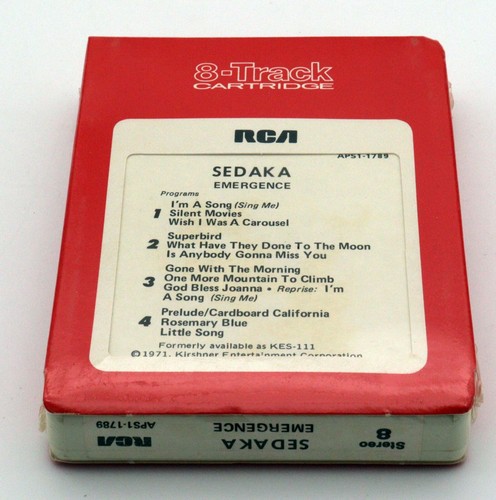 Neil Sedaka- Emergence 8-track tape- Factory Sealed! - Picture 2 of 5